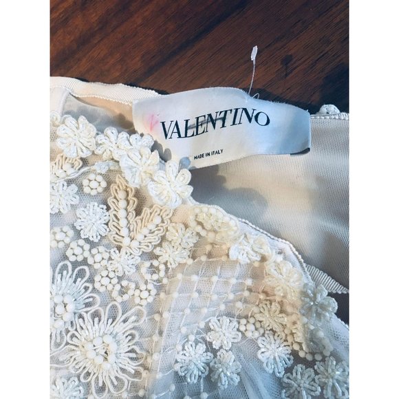 Valentino Wedding Corset Applique Dress AS-IS 40 4 - Picture 8 of 10